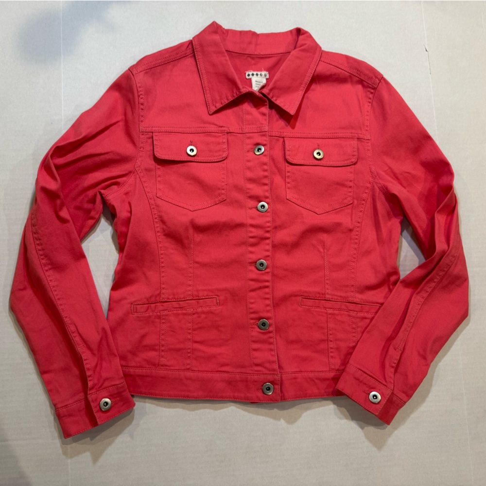 Women's pink Jean Jacket size large